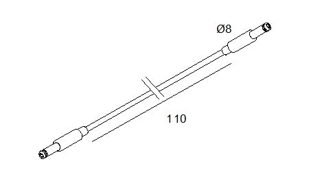 Delta Light - PLUG-IN 48V CABLE 11cm black