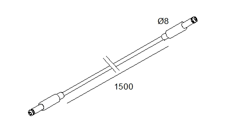 Delta Light - PLUG-IN 48V CABLE 1,5m black