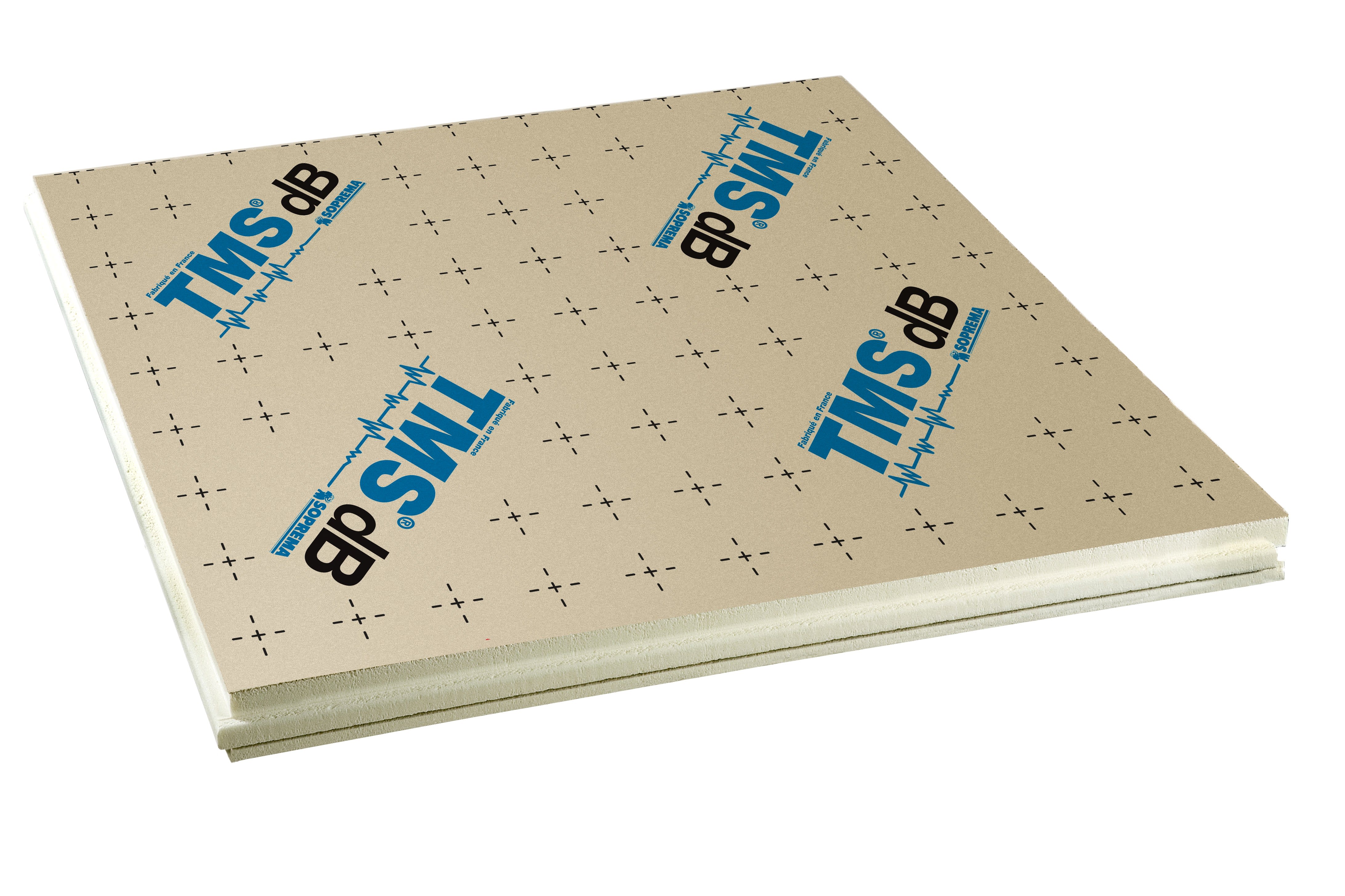 Soprema - Isolant thermo-acoustique pour sol - TMS® dB 1200x1000x58mm R = 2,60 m².K/W