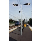 Petit Jean - Mât basculant rond-conique en acier galvanisé, hauteur 5.50m, avec tiges