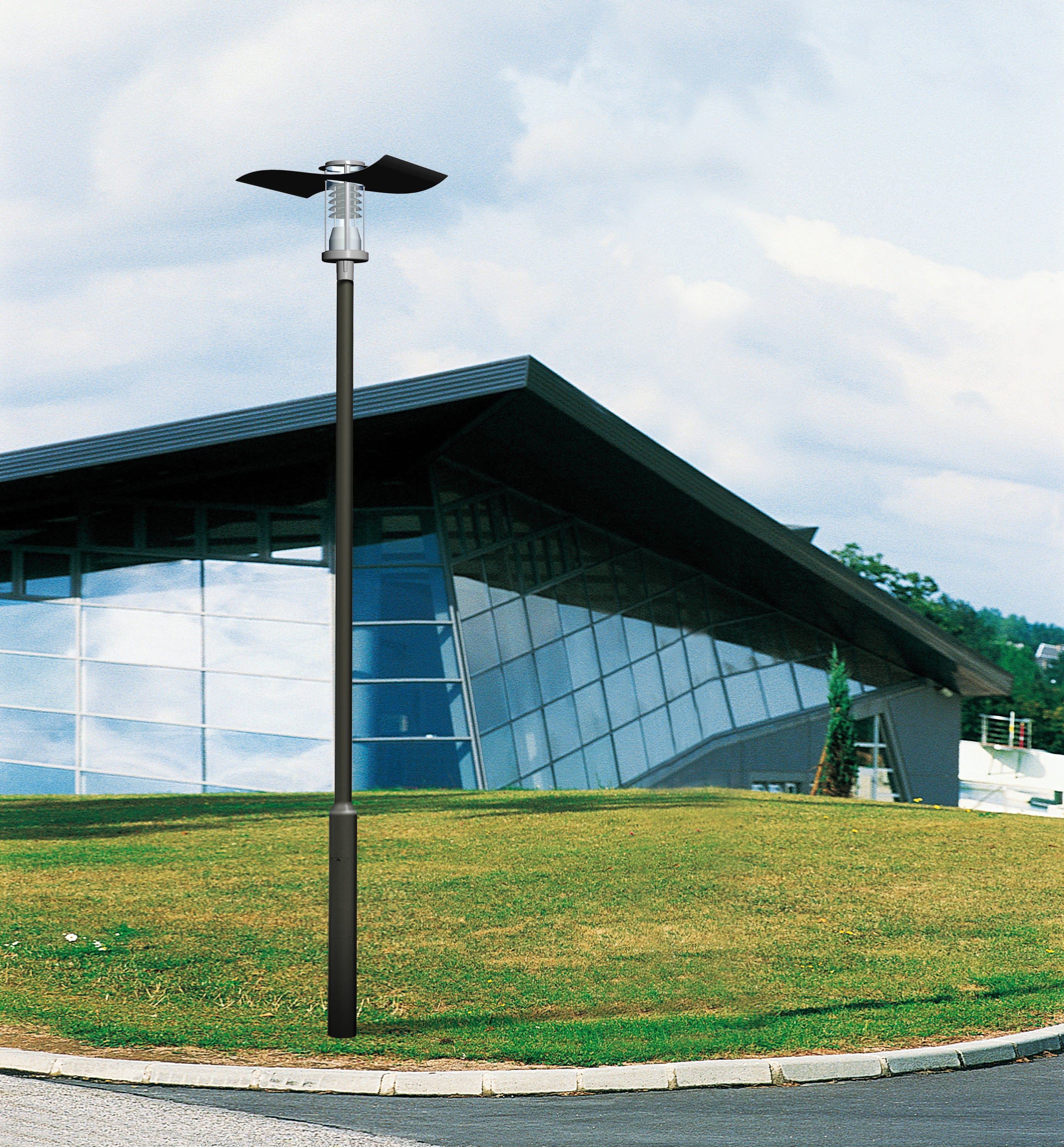 Petit Jean - BUSSY, mât rétreint en aluminium émerisé 146/90, hauteur 4m, sans tiges