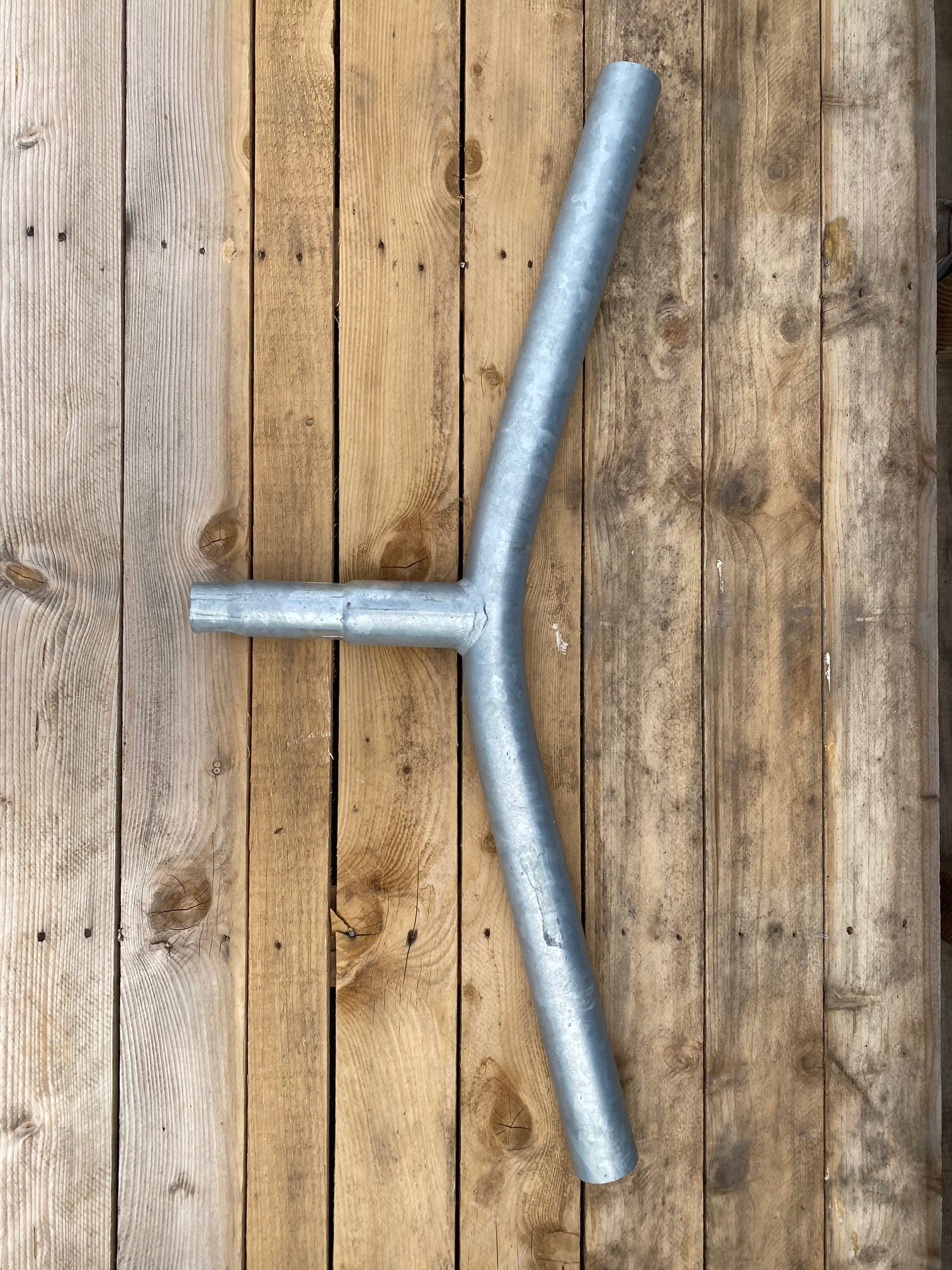 Petit Jean - Double crossette KC en acier galvanisé, 0.50m, 5 degrés pour fût 60mm