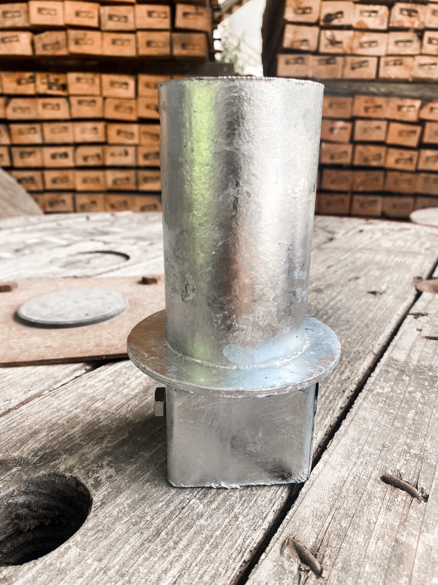 Petit Jean - Embout démontable lisse en acier galvanisé 60x100mm pour fût TC 89