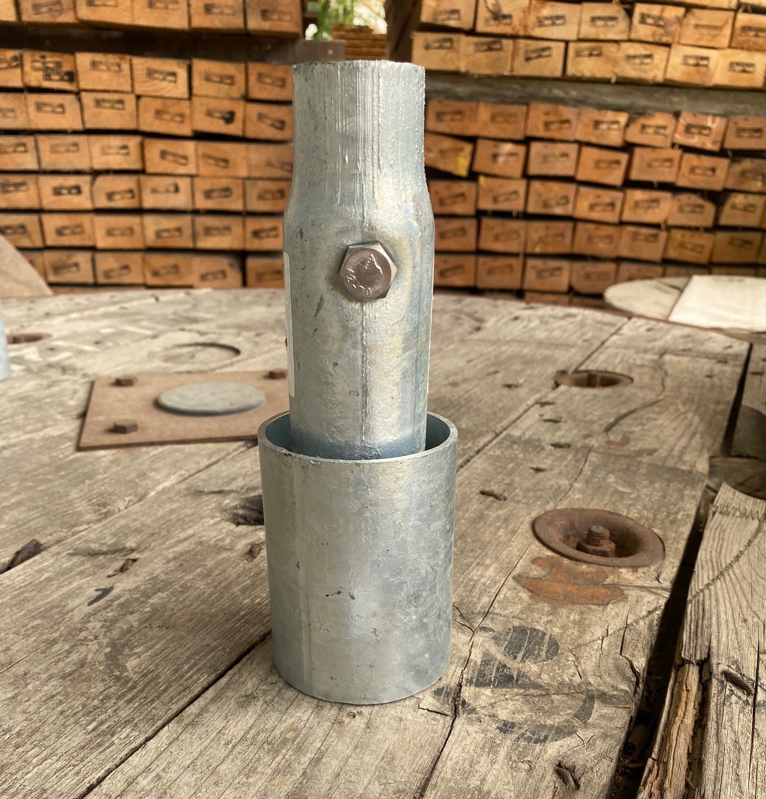 Petit Jean - Embout démontable lisse en acier galvanisé 76x100mm pour fût 60mm