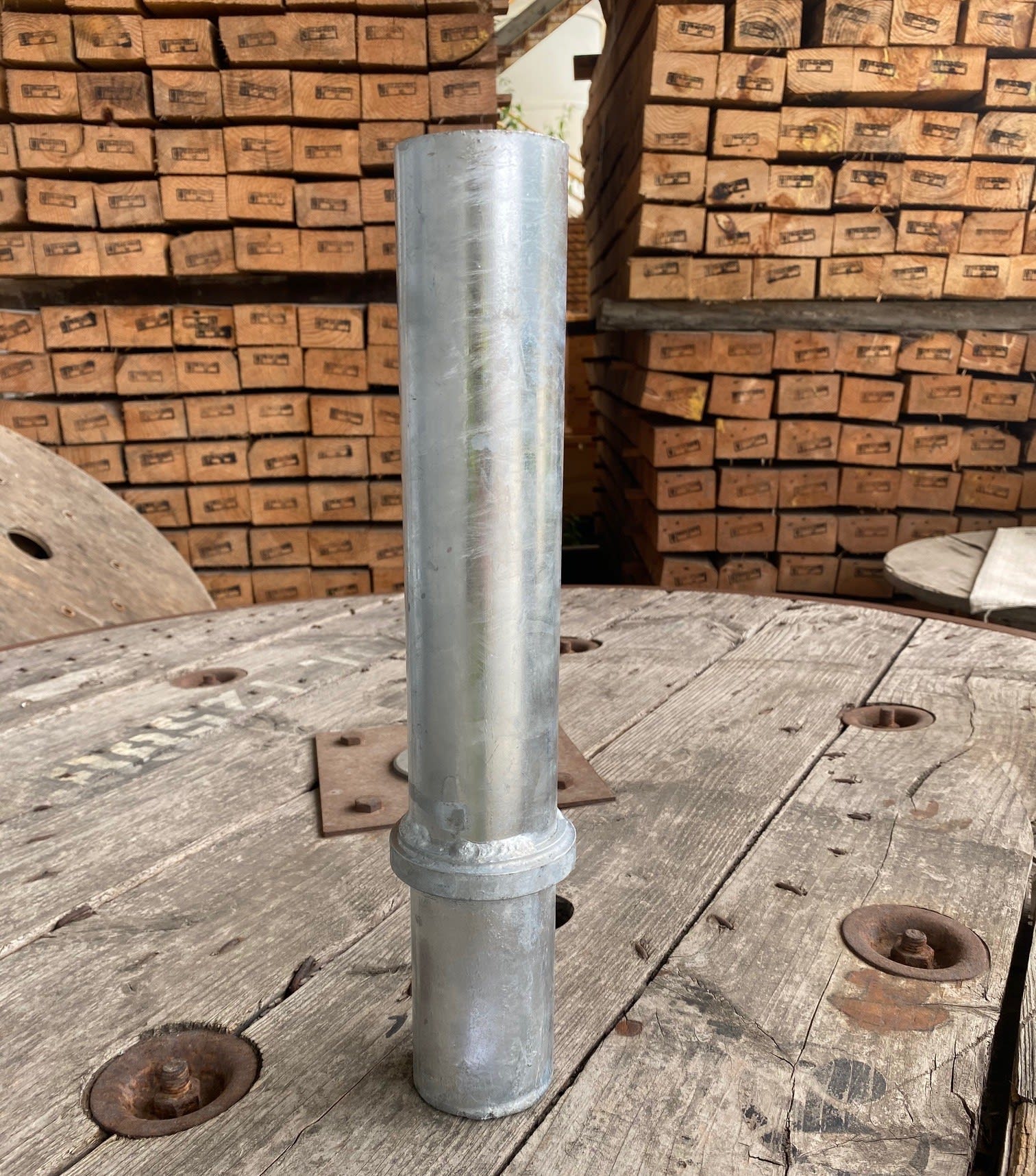 Petit Jean - Embout démontable lisse en acier thermolaqué 60x100mm pour fût 76mm