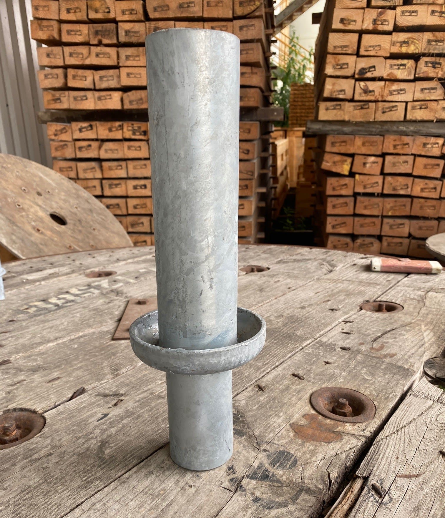 Petit Jean - Embout démontable lisse en acier thermolaqué 60x100mm pour fût 89mm