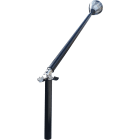 Petit Jean - Mât rond conique basculant en aluminium, hauteur 5.50m avec tiges de scellement