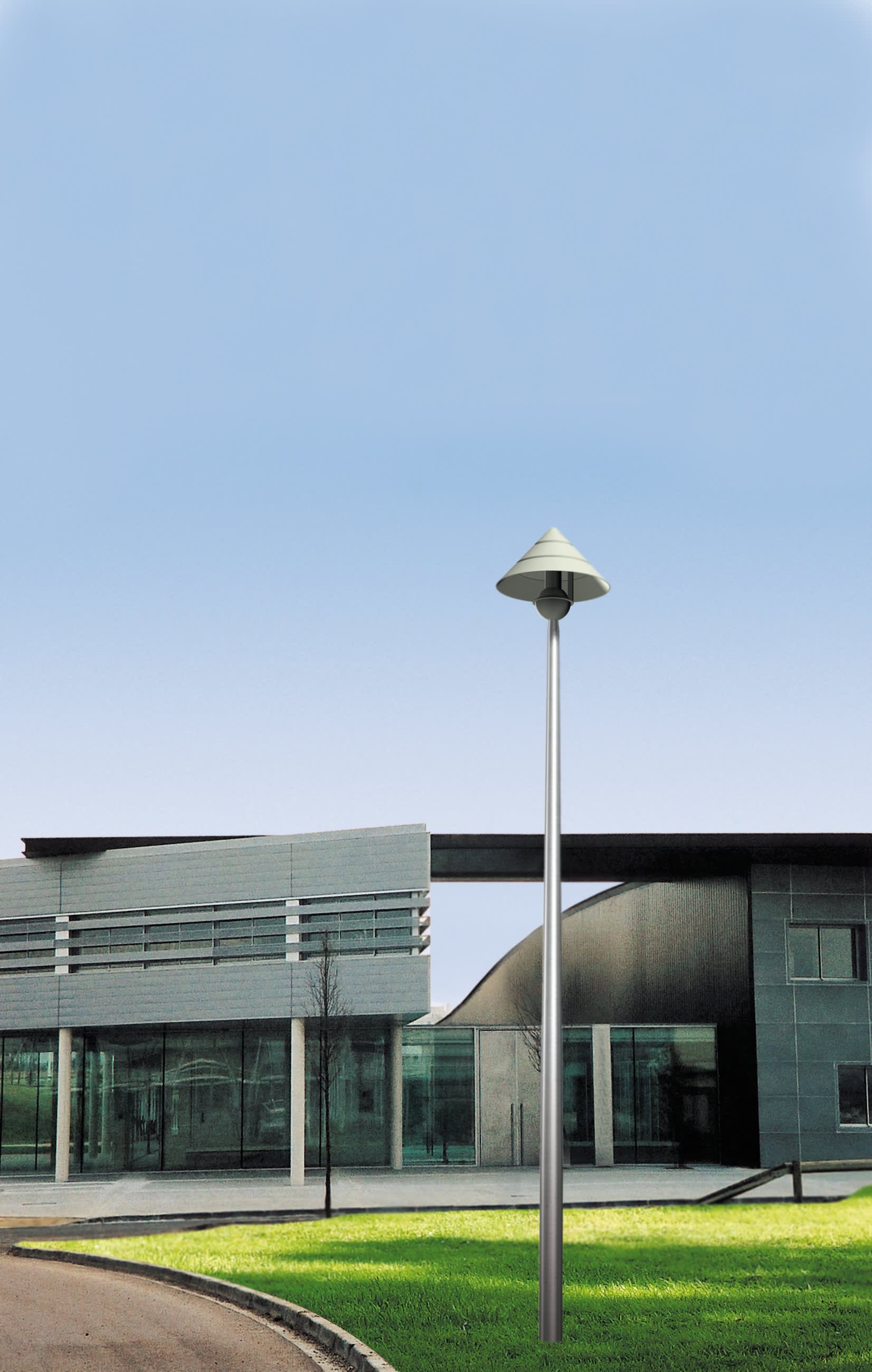 Petit Jean - MARS, mât rond-conique aluminium thermolaqué 120/60, hauteur 3.50m, sans tiges