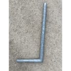 Petit Jean - Simple crosse DA en acier thermolaqué 1m, 5 degrés pour fût 60mm