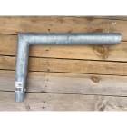 Petit Jean - Simple crossette KC acier galvanisé, 0.50m, 15 degrés pour fût BM RC, avec vis