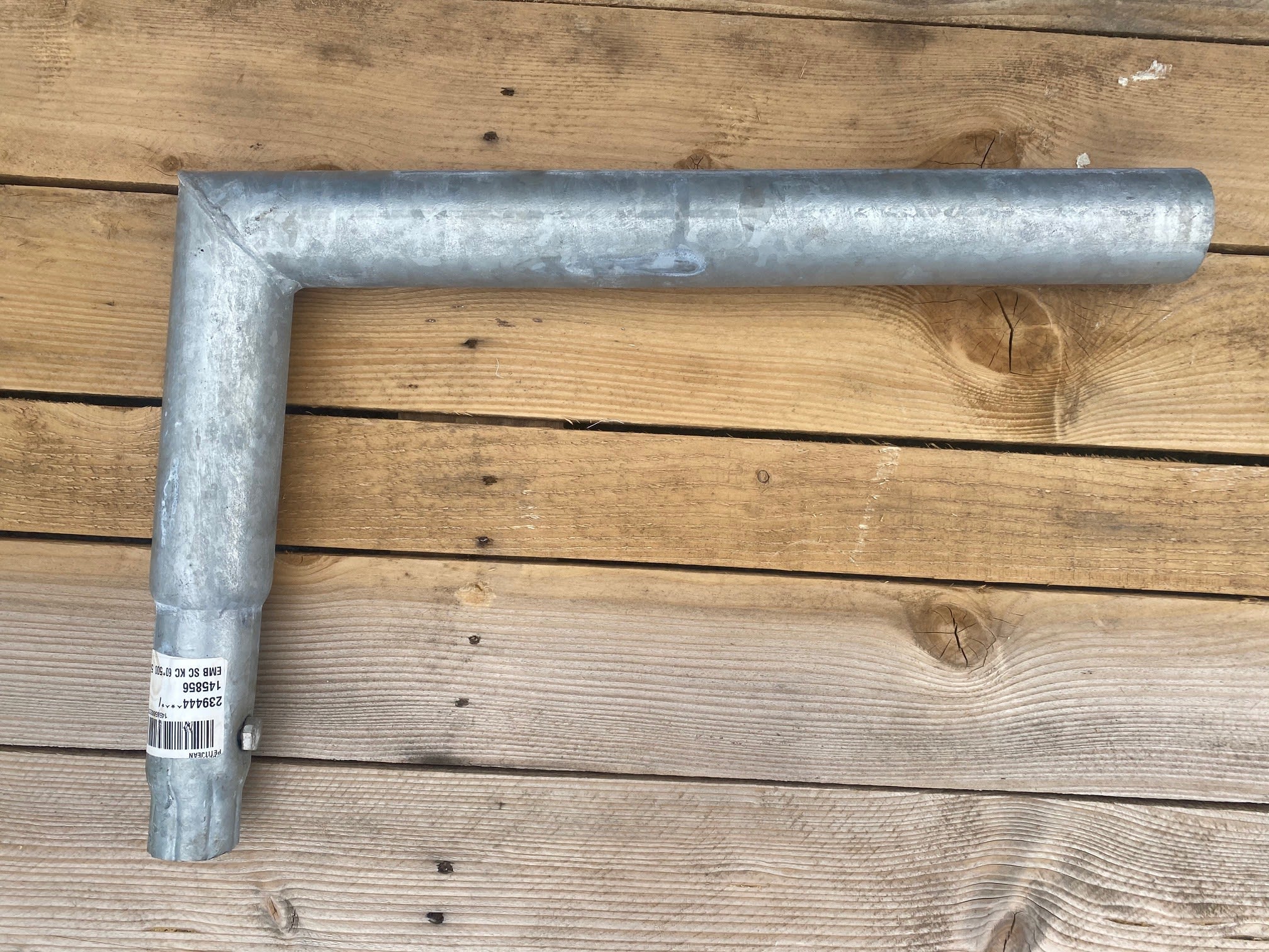 Petit Jean - Simple crossette KC acier thermolaqué, 0.50m, 5 degrés pour fût BM RC, avec vis