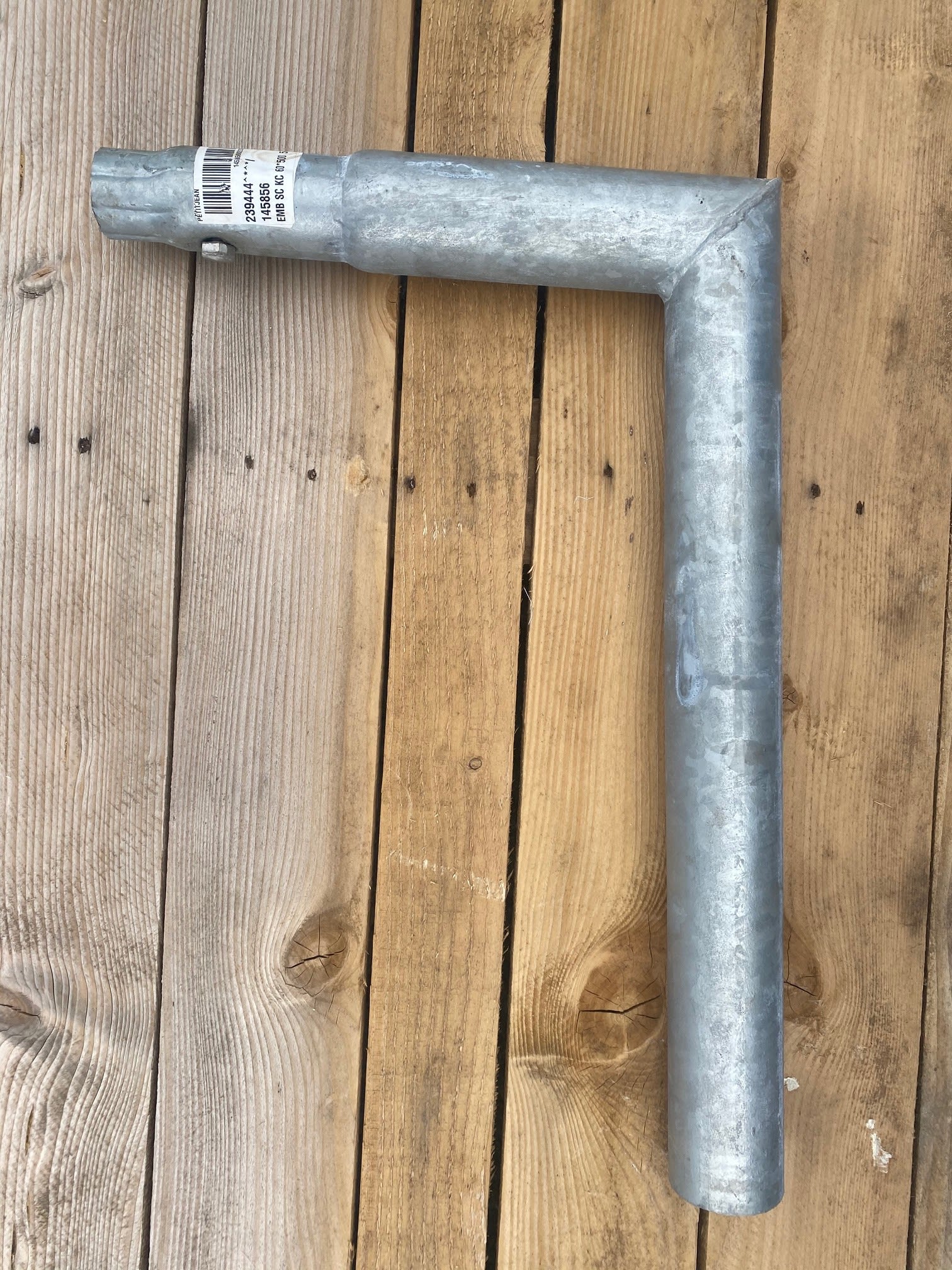 Petit Jean - Simple crossette KC acier thermolaqué, 0.50m, 5 degrés pour fût BM RC, avec vis