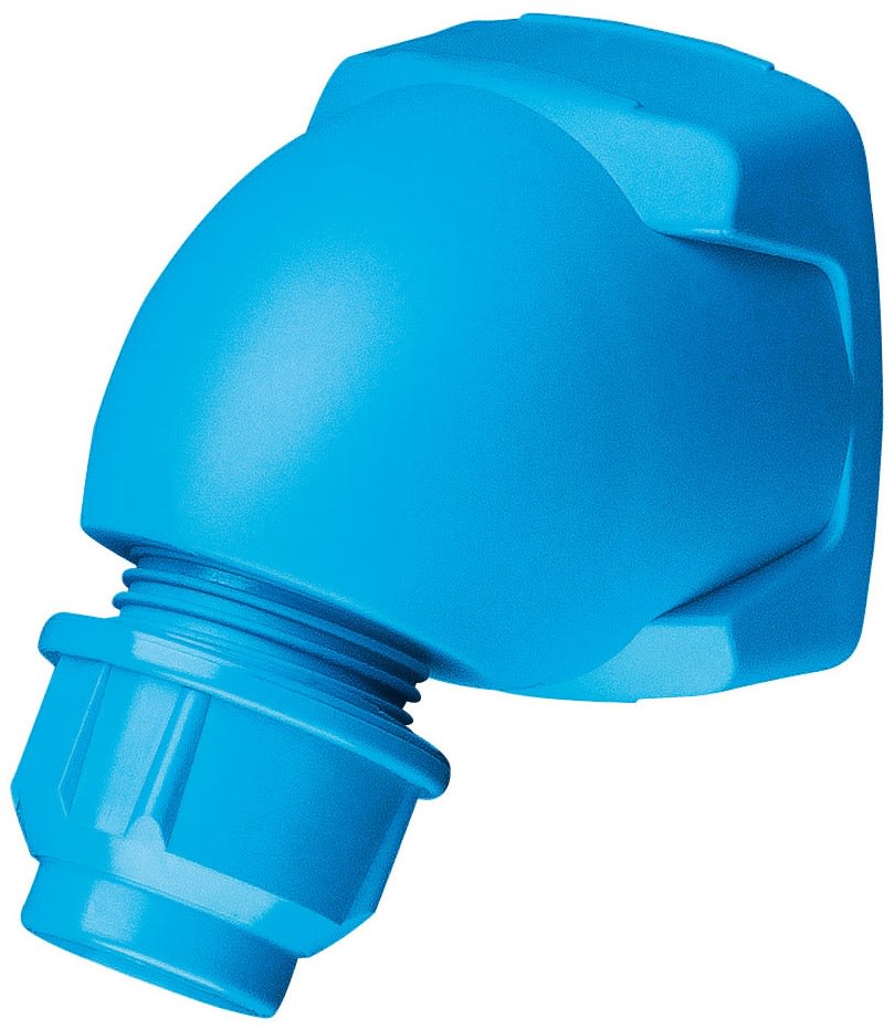 Marechal - Poignée Coudée Plastique Bleu +Presse Étoupe 9-18MM