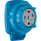 Marechal - PN Fiche M Plastique Bleu IP66/67 3P+T 16A-30A 440V AC Contacts Inversés