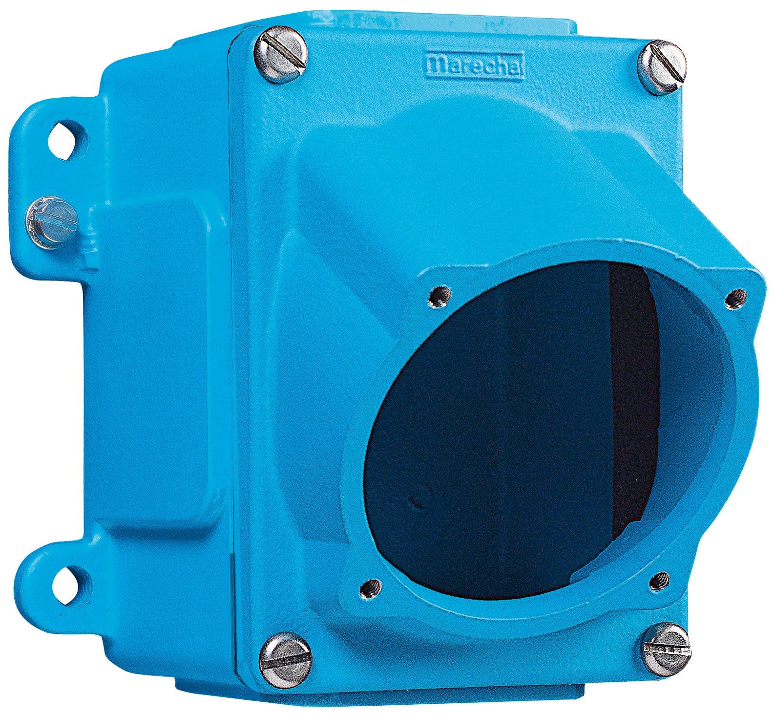 Marechal - Boitier Métal Bleu +Manchon Incliné 30 Degrés M20