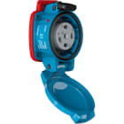 Marechal - PN Prise F Plastique Bleu IP55 1P+N+T 16A-30A 250V AC Couvercle à Rappel