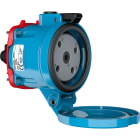 Marechal - DS6 Prise F+Interrupteur Métal Bleu IP66/67 2P+T 63A-90A 440V AC