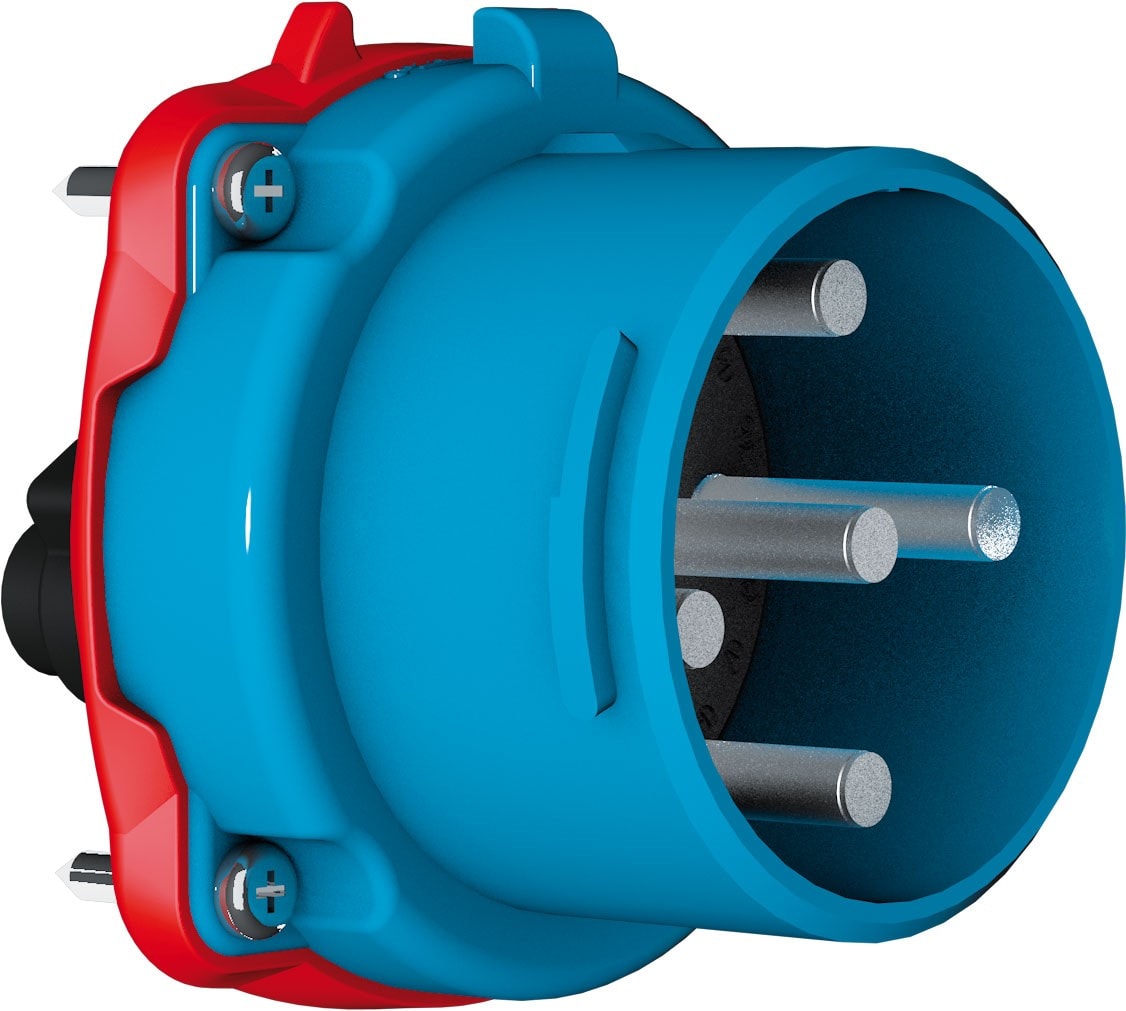 Marechal - DS6 Fiche M Plastique Bleu IP66/67 1P+N+T 63A-90A 250V AC