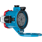 Marechal - DS9 Prise F+Interrupteur Métal Bleu IP66/67 3P+T 125A-150A 440V AC +2AUX