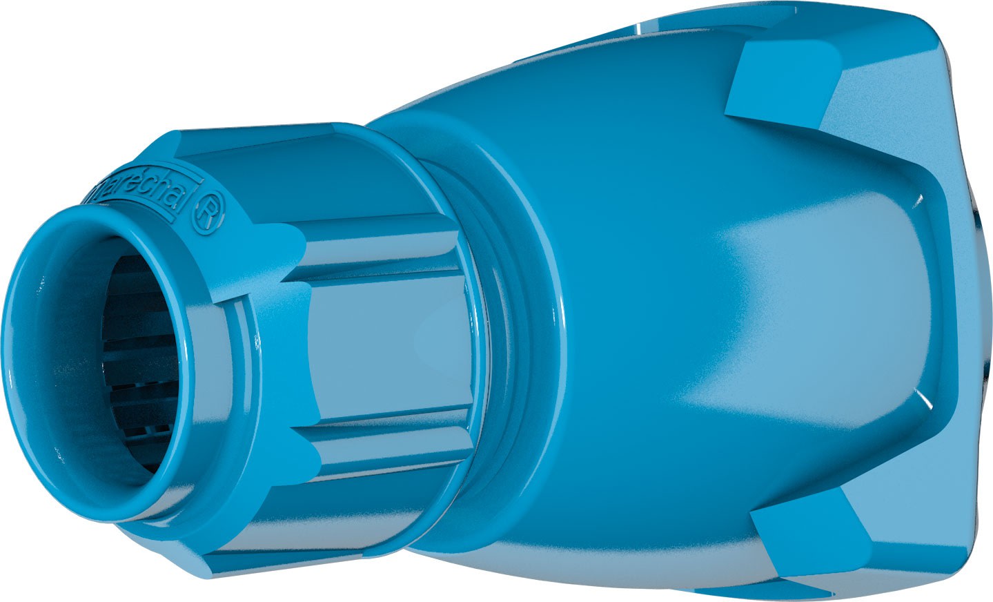 Marechal - Poignée Droite Plastique Bleu +Presse Étoupe 10-30MM