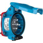 Marechal - PN Prise F Métal Bleu IP66/67 3P+N+T 16A-30A 440V AC Contacts Inversés
