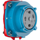 Marechal - PN Fiche M Plastique Bleu IP55 1P+N+T 16A-30A 250V AC +2AUX Contacts Inversés