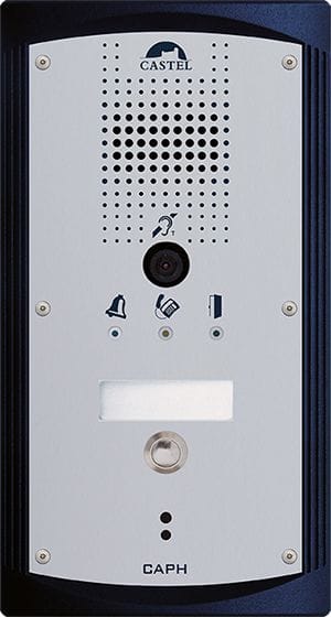 Castel - Portier audio vidéo 1 bouton d'appel conforme loi Handicap