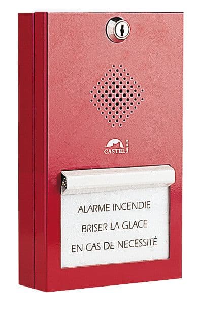 Castel - Boîtier d'alarme bris de glace phonique saillie
