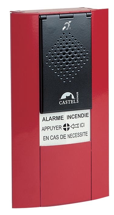 Castel - Boîtier d'alarme phonique design avec membrane avec boucle auditive