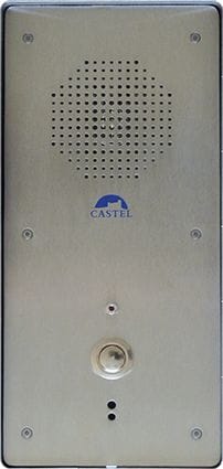 Castel - Poste VISITEUR INOX avec hp 8w et micro, mains libre full duplex avec antilarsen
