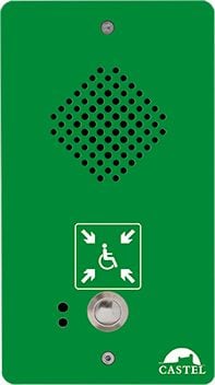 Castel - Poste EAS Maylis secondaire 1 bouton d'appel - face avant verte