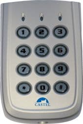 Castel - Clavier codé autonome ZAMAK IP65 avec 2 relais (prévoir alim 12/24V 0,25A)