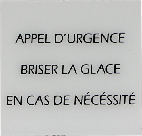Castel - Boite de 10 glaces pour BGPH D (dimensions 63x60 mm) sérigraphie APPEL D'URGENCE