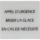 Castel - Boite de 10 glaces pour BGPH D (dimensions 63x60 mm) sérigraphie APPEL D'URGENCE