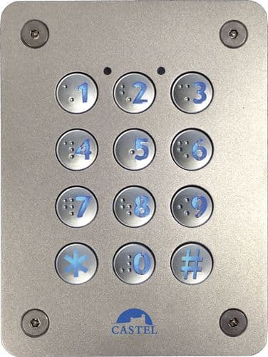 Castel - Clavier codé autonome encastré inox clavier braille