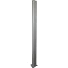 Castel - Potelet 2,2m RAL 9006  Fixation par chevilles Ø 12 sans découpe