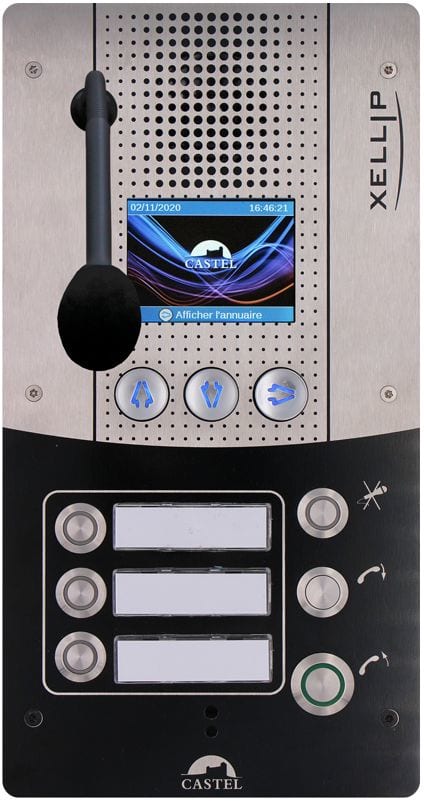 Castel - Poste chef audio Full IP/SIP version platine avec micro col de cygne