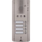 Castel - Platine Xless audio 4 boutons d'appel montage encastré