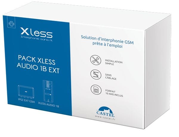 Castel - PACK XLESS AUDIO 1B EXT avec PACK SIM IPS2 EXT et abonnement pré-payée 10 ans