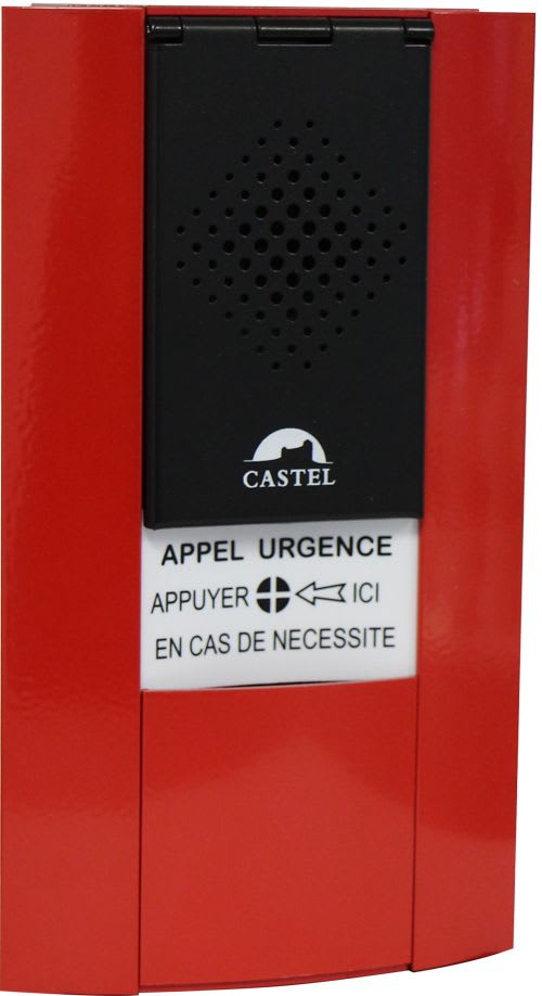 Castel - Boîtier d'alarme phonique design avec membrane - sérigraphie "APPEL D'URGENCE"