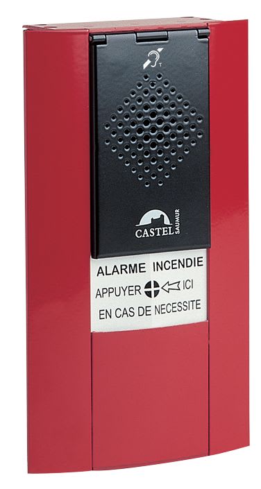 Castel - Boîtier d'alarme phonique design avec membrane avec boucle auditive