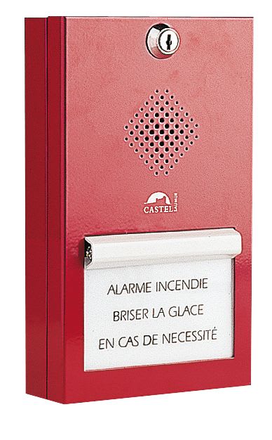 Castel - Boîtier d'alarme bris de glace phonique saillie
