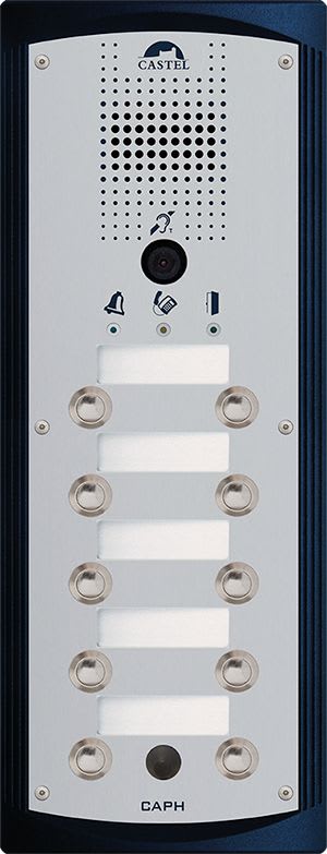 Castel - Portier vidéo 10 BP loi Handicap avec carte suppression bruit de fond intégrée