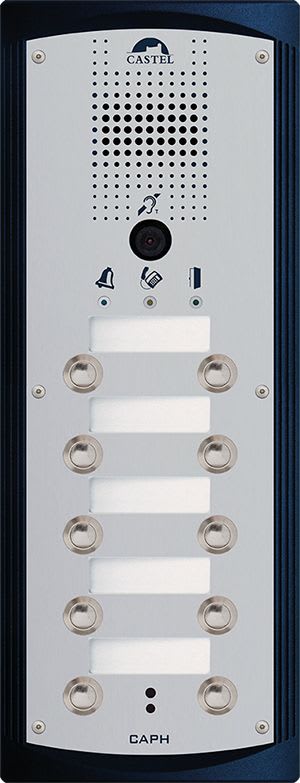 Castel - Portier audio vidéo 10 boutons d'appel conforme loi Handicap