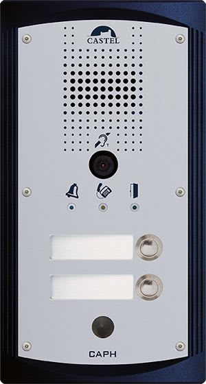 Castel - Portier vidéo 2 BP loi Handicap avec carte suppression bruit de fond intégrée