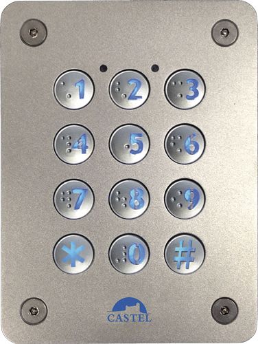 Castel - Clavier codé autonome encastré inox clavier braille