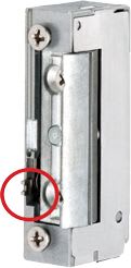 Castel - Gâche émission et contact stationnaire -Décondamnable H66-L16-P25,5mm 10/24V