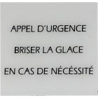 Castel - Boite de 10 glaces pour BGPH D (dimensions 63x60 mm) sérigraphie APPEL D'URGENCE