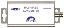 Castel - Ensemble emetteur/récepteur paire cuivre vers IP 500m avec alim et injection PoE