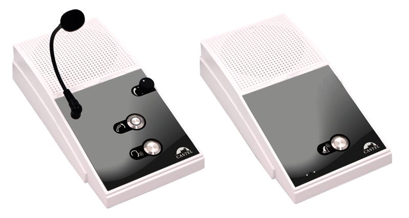 Castel - Kit hygiaphone 1 poste maitre micro-col de cygne, 1 poste version guichet, alim